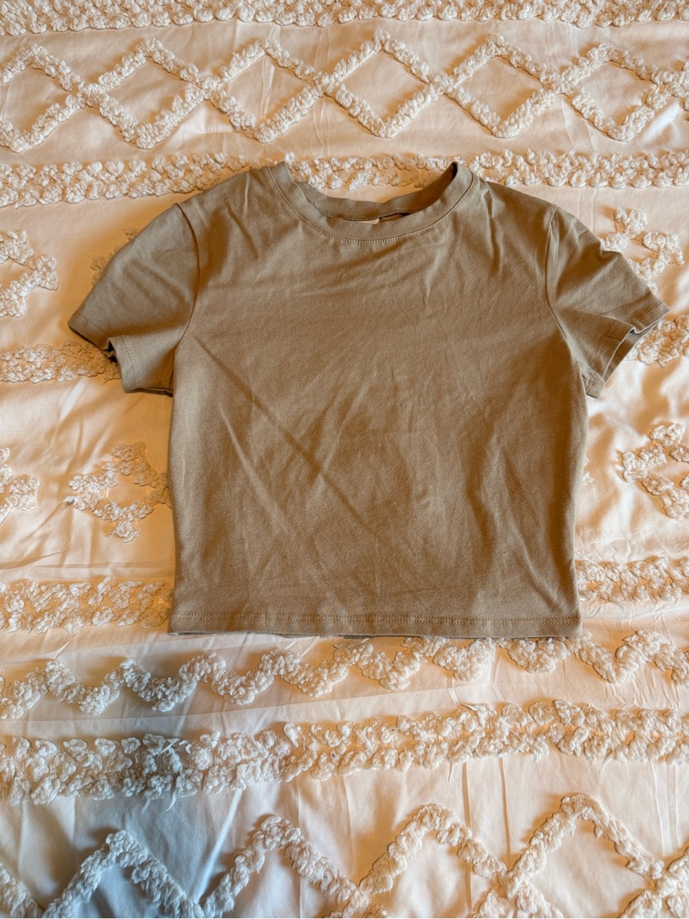 NWT Zine Tan Open Back Buckle Crop Top Size Small - Picture 1 of 4